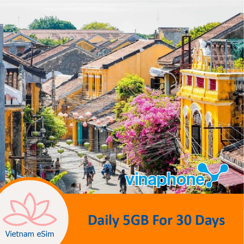 Vinaphone eSIM Vietnam – Daily 5GB + Local Calls for 10 & 15 Days