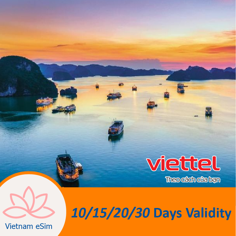 Viettel eSIM Vietnam – 10 Days of Daily 5GB 4G/LTE Data for Tourists